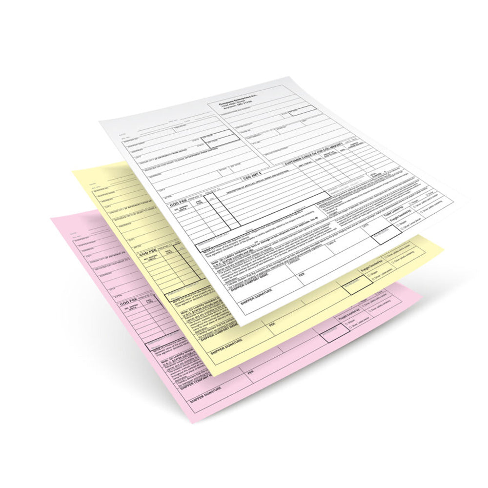 Carbonless NCR Forms Printing 3-Parts