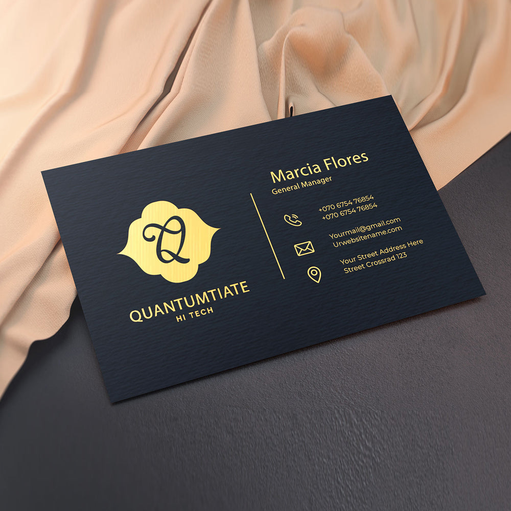 Gold Metallic Foil Business Card